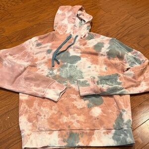 Nike Sportswear Tie-Dye Hoodie in Pink and Green